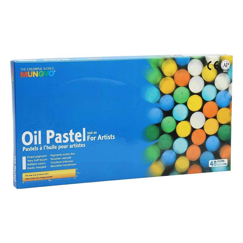 Mungyo Oil Pastels in Assorted Colours - 11 x 70 mm (Pack of 48) - Image 2